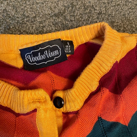 Unique vintage voodoo vintage cardigan - Picture 2 of 6